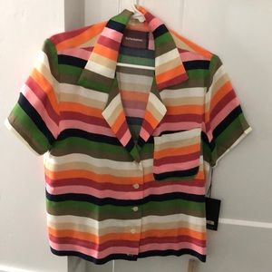 Reformation - Palma Top Rainbow Stripe